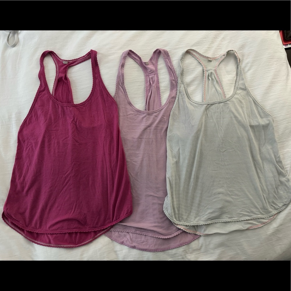 Lululemon running tanks, bundle of 3